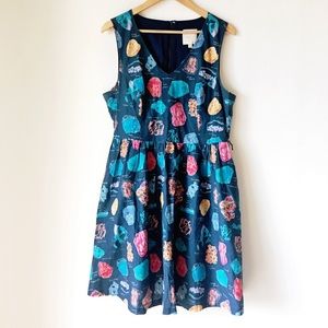 ModCloth Cotton fit n flare dress size XL